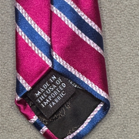 Robert Talbott Pink and Blue Striped Tie - Picture 4 of 5